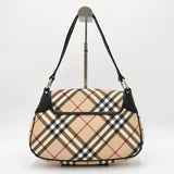 バーバリー ノバチェック PVC/レザー ワンショルダーバッグ ベージュ/ブラック - NEWSED