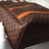 Celine Vintage Macadam PVC/Leather Handbag Freestanding Brown