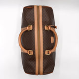 セリーヌ ヴィンテージ マカダム PVC/レザー ボストンバッグ ブラウン - NEWSED