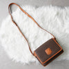 Celine Macadam PVC/Leather Shoulder Bag, Brown