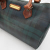 ポロ ラルフローレン チェック柄 ミニボストンバッグ PVC / レザー ダークグリーン