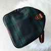 ポロ ラルフローレン チェック柄 ボストンバッグ PVC/レザー ダークグリーン