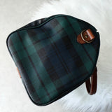 ポロ ラルフローレン チェック柄 ボストンバッグ PVC/レザー ダークグリーン - NEWSED