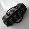 Fendi Vintage Pecan PVC/Leather Handbag Mini Boston Bag Black/Grey