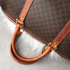 Celine Vintage Macadam PVC/Leather Mini Boston Bag Handbag Brown