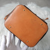 Celine Macadam PVC/皮革 Gancini 抽绳单肩包 棕色