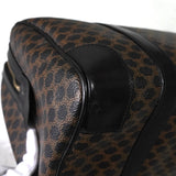 セリーヌ マカダム PVC レザー ミニボストンバッグ ハンドバッグ ブラウン ブラック - NEWSED