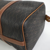 クリスチャン ディオール ハニカム PVC レザー ミニボストンバッグ ブラック / ブラウン - NEWSED