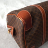 Celine Vintage Macadam PVC/Leather Mini Boston Bag Handbag Brown