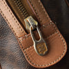 Celine Vintage Macadam PVC/Leather Mini Boston Bag Handbag Brown