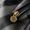 Fendi Vintage Pecan PVC/Leather Handbag Mini Boston Bag Black/Grey