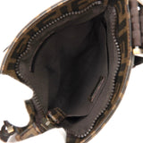 フェンディ ズッカ PVC/レザー ショルダーバッグ カーキ / ブラウン 7VA214 - NEWSED