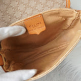 セリーヌ ヴィンテージ マカダム PVC / レザー ミニ ショルダーバッグ ベージュ / キャメル - NEWSED