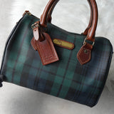 ポロ ラルフローレン チェック柄 PVC ミニボストンバッグ ハンドバッグ グリーン - NEWSED