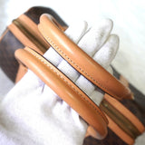 セリーヌ マカダム PVC / レザー ミニボストンバッグ ハンドバッグ ブラウン - NEWSED