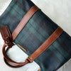 ポロ ラルフローレン チェック柄 ボストンバッグ PVC/レザー ダークグリーン