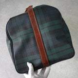 ラルフローレン チェック柄 PVC レザー ボストンバッグ グリーン - NEWSED