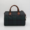 ポロ ラルフローレン チェック柄 ミニボストンバッグ PVC / レザー ダークグリーン