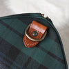 ラルフローレン チェック柄 PVC / レザー ミニボストンバッグ ハンドバッグ グリーン / ブラウン