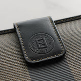 フェンディ ペカン PVC レザー 長財布 二つ折り財布 ブラウン / ブラック - NEWSED