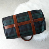 ポロ ラルフローレン チェック柄 ボストンバッグ PVC/レザー ダークグリーン - NEWSED