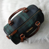 ポロ ラルフローレン チェック柄 PVC ミニボストンバッグ ハンドバッグ グリーン - NEWSED