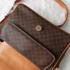 Celine Macadam PVC/Leather Shoulder Bag, Brown