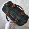 Polo Ralph Lauren Check PVC/Leather Mini Boston Bag in Green/Brown