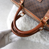 ヴィンテージ セリーヌ マカダム ボストンバッグ PVC / レザー ブラウン 南京錠・鍵付き - NEWSED