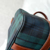 ポロ ラルフローレン チェック柄 ボストンバッグ PVC/レザー ダークグリーン