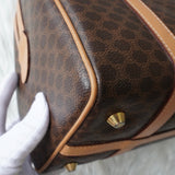 セリーヌ ヴィンテージ マカダム PVC ミニボストンバッグ ハンドバッグ ブラウン - NEWSED