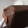 Celine Vintage Macadam PVC/Leather Mini Boston Bag Handbag Brown