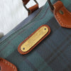 Polo Ralph Lauren Check PVC/Leather Mini Boston Bag in Green/Brown