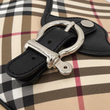 バーバリー ノバチェック PVC/レザー ワンショルダーバッグ ベージュ/ブラック - NEWSED