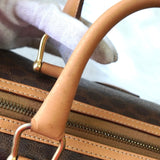 セリーヌ マカダム PVC / レザー ミニボストンバッグ ハンドバッグ ブラウン - NEWSED