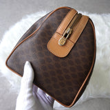 セリーヌ マカダム PVC ミニボストンバッグ ハンドバッグ ブラウン - NEWSED