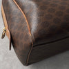 Celine Vintage Macadam PVC/Leather Mini Boston Bag Handbag Brown