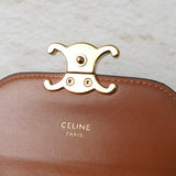 セリーヌ トリオンフ PVC/レザー コンパクトウォレット 三つ折り財布 ブラウン - NEWSED