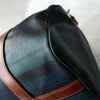 ポロ ラルフローレン チェック柄 ボストンバッグ PVC/レザー ダークグリーン