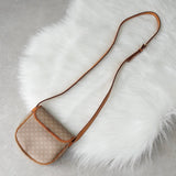 セリーヌ ヴィンテージ マカダム PVC / レザー ミニ ショルダーバッグ ベージュ / キャメル - NEWSED