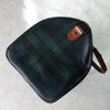 ポロ ラルフローレン チェック柄 PVC / レザー ミニボストンバッグ ハンドバッグ グリーン ブラウン