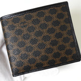 セリーヌ マカダム PVC / レザー 二つ折り財布 ブラック - NEWSED