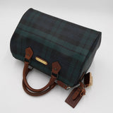 ポロ ラルフローレン チェック柄 ミニボストンバッグ PVC / レザー ダークグリーン - NEWSED
