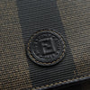 Fendi Pecan PVC/Leather Bi-fold Long Wallet Black/Brown