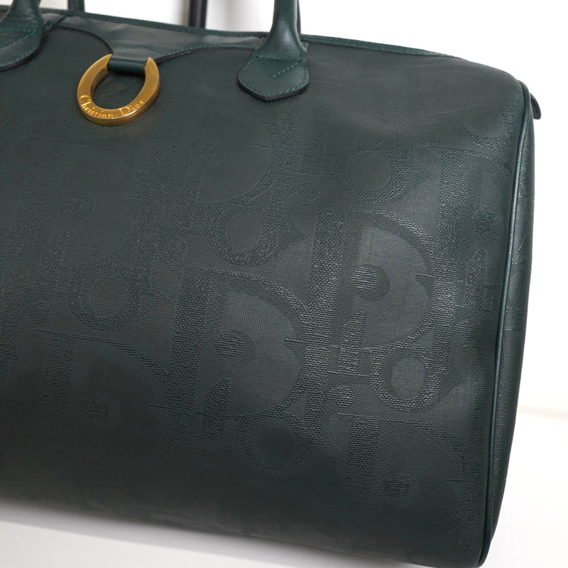 クリスチャン ディオール トロッター PVC / レザー ボストンバッグ グリーン - NEWSED