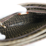 フェンディ ズッカ PVC レザー セミ ショルダーバッグ トートバッグ ブラウン - NEWSED