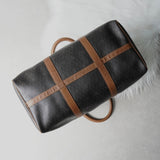 クリスチャン ディオール ヴィンテージ ハニカム柄 PVC ボストンバッグ ハンドバッグ ブラウン系 - NEWSED