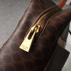 Celine Vintage Macadam PVC/Leather Handbag Freestanding Brown