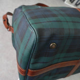 ラルフローレン チェック柄 PVC レザー ボストンバッグ グリーン - NEWSED