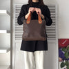 Celine Macadam PVC/皮革手提包单肩包 A4 收纳包棕色